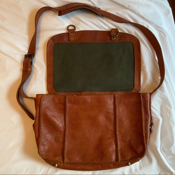 Leather messenger bag / satchel - Large - Picture 3 of 5